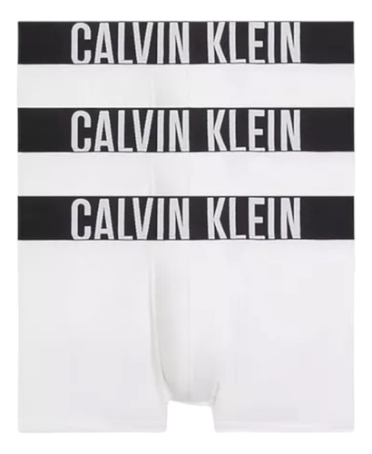 Boxer Trunk Low Calvin Klein Intense Blanco 3pack Microfibra