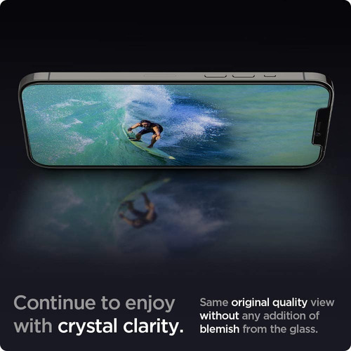 Vidrio Templado Spigen iPhone 12/12 Pro Ez Fit Glas.tr Sl X2