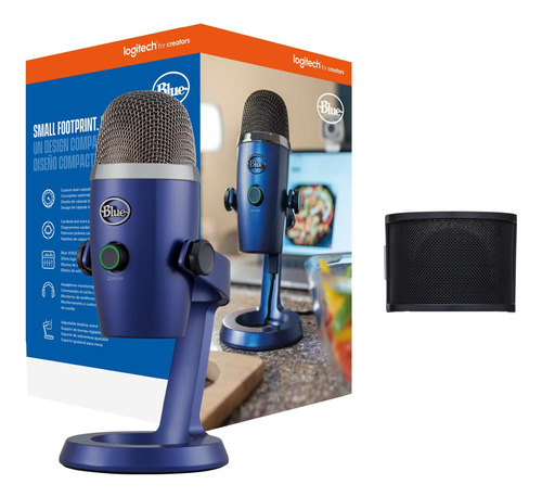 Blue Microphones Yeti Nano Vivid Bundle Con Filtro Pop Para
