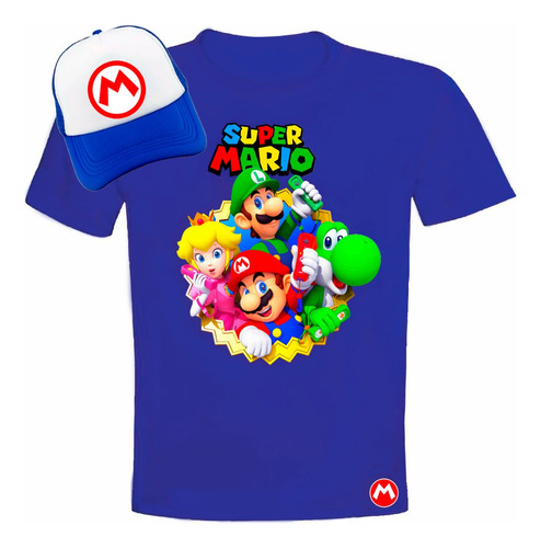 Polera Mario Bross Personajes + Jockey Premium 