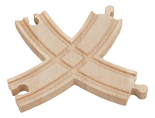 Vía De Tren De Madera, Accesorios 14,5 Cm X 14 Cm X 1,2 Cm