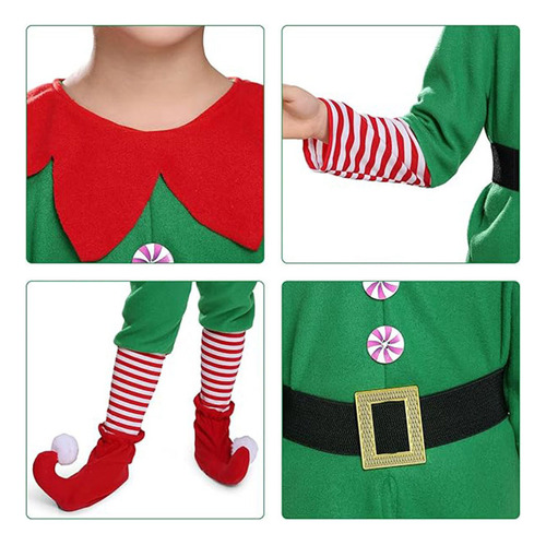 . Disfraz De Elfo Navideño, Conjunto De Ropa De Elfo For