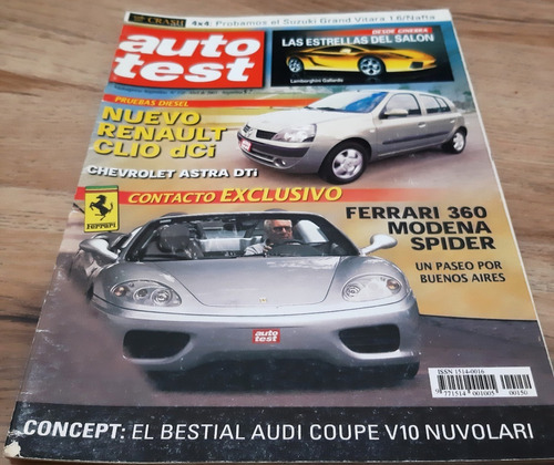Revista Auto Test Nº150 Abril '03 Astra Dti Renault Clío Dci