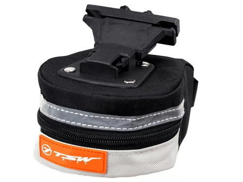 Imagem 1 de 2 de Bolsa De Selim Tsw Mod 04 Preta Cinza Canote Bike Refletível