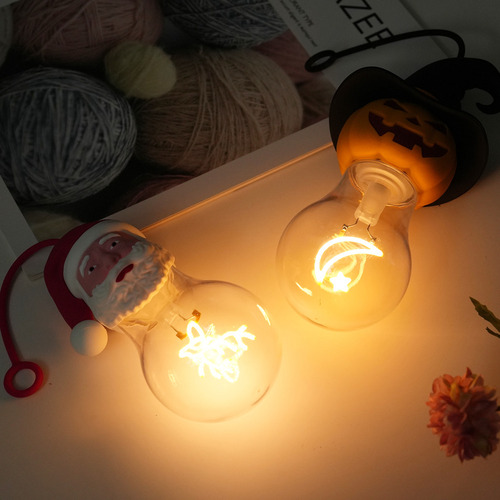 10 Bombillas Recargables Con Colgante De Papá Noel.