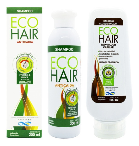 Eco Hair Anticaída Kit Shampoo X 200 + Acondicionador X 200
