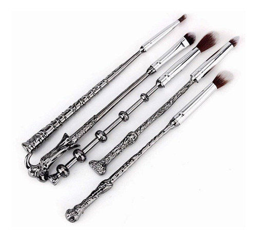 Imagen 3 de 9 de Set De 5 Brochas Y Pinceles De Maquillaje Harry Potter