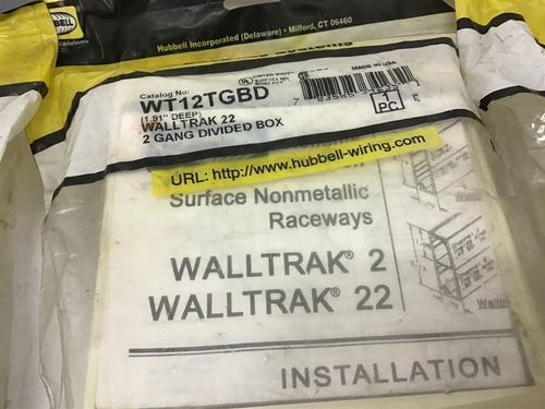 Hubbell Wt12tgbd Polytrack Walltrak 22 Nonmetallic Racew Ccf