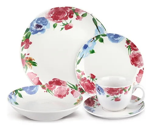 Set vajilla cuadrado 30 piezas blanco y negro alaniz home new arrivals