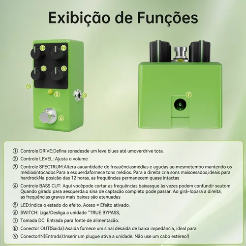 Nobels Odr-mini2 Mini Guitarra Efeitos Natural Overdrive