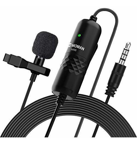 Ma6 Lavalier Microphone Lapel Omnidireccional Mic Clip