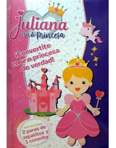 Imagen 4 de 6 de Juliana Set De Princesa Infantil 2 Zapatitos + 1 Corona Edu