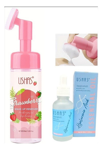 Kit Ushas Nutrición Rutina Frutilla Acido Hialuronic + Envio