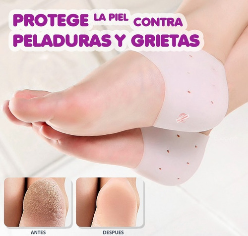 Imagen 5 de 6 de Plantillas De Talon Gel Silicona Protector Antigrieta