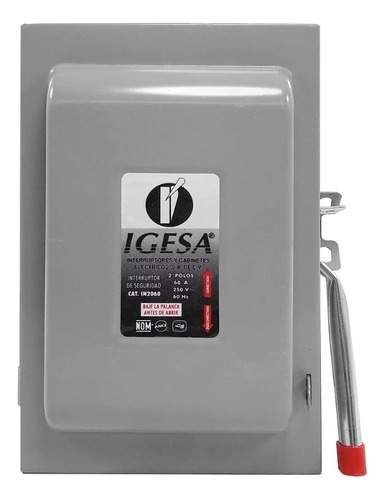 Interruptor De Seguridad 2x60 - Igesa  - In2060