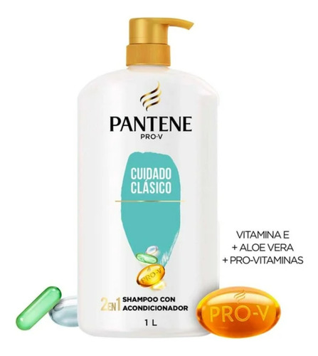 Shampoo Con Acondicionador Pantene Pro-v Cuidado Clásico 1 L