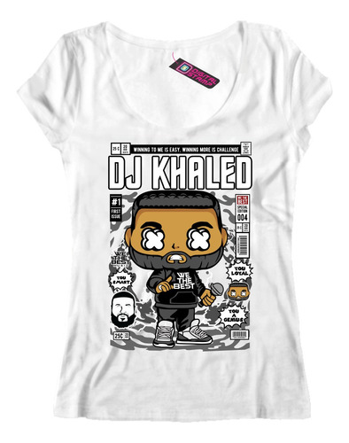 Remera Mujer Dj. Khaled  Funko Pop T200