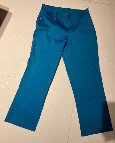 Pantalon De Fiesta - Capri Azul Verdoso Con Brillo