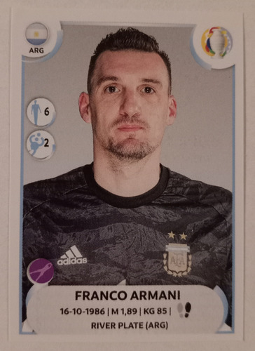 Franco Armani Figurita Arg04 Copa América 2021 Panini