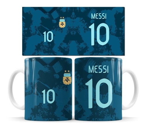 Taza Camiseta Messi Selección Argentina Suplente - Cerámica