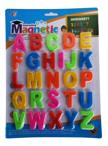 Letras Números Abecedario Imantado De Plástico Didáctico 4cm