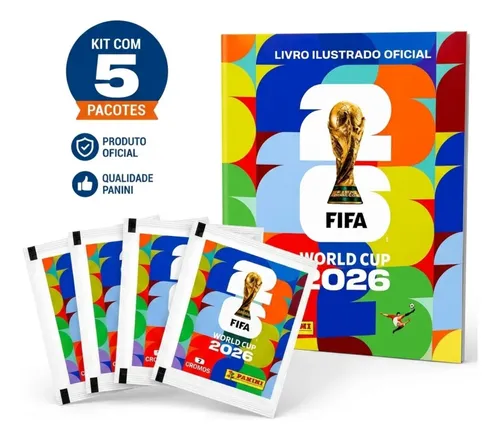 Álbum Oficial Copa Do Mundo 2026 Brochura + 35 Figurinhas
