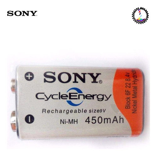 Bateria Sony 9v 450mah Recargable Pila Cuadrada 