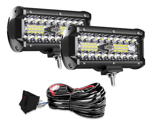 Barra De Luz Led De 7 Pulgadas, 2 Unidades De 240 W De Haz C