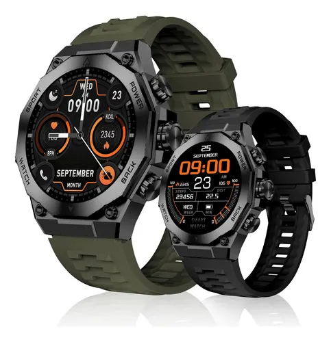 Relógio Smartwatch Energy 2 Am18 Amoled Double Mesh Ip68 preto preto cinza escuro