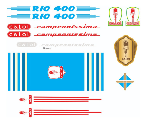 Adesivos Antiga Caloi Campeoníssima Rio 400