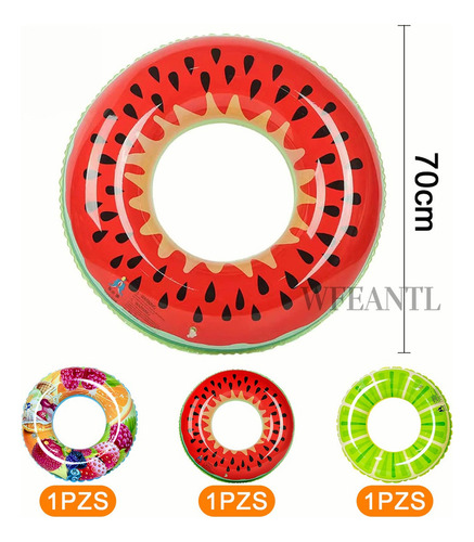 . 3pzs Salvavidas Inflables For Alberca For Playa Niños 70cm