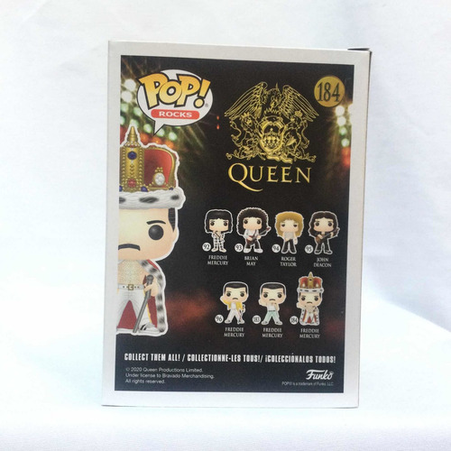Funko Pop Rocks Queen Freddie Mercury #184 Figura De Vinil (Usado)