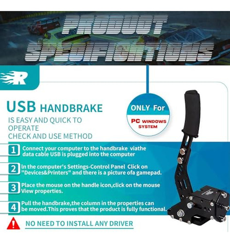 Pack Usb Handbrake Para Juegos De Carreras Pc 16bit