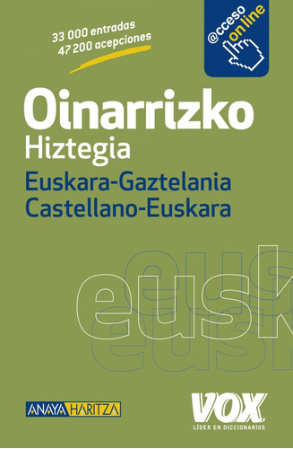 Libro: Oinarrizko Hiztegia Euskara-gaztelania / Castellano-e