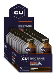 Suplemento en gel GU Roctane Roctane Energy Gel carbohidratos sabor cold brew coffee en caja de 768g 24 un