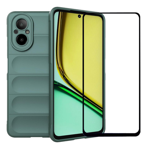 Case Funda Uso Rudo Silicona Para Realme C67 4g + Mica