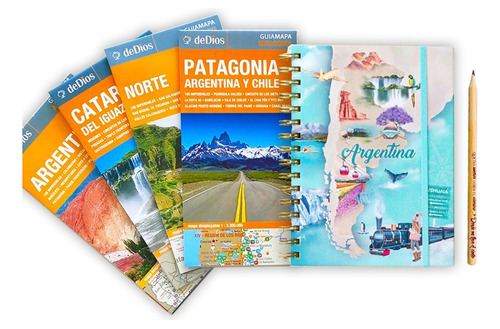 Kit De Viaje De Argentina - Cuaderno De Viaje + Mapa 