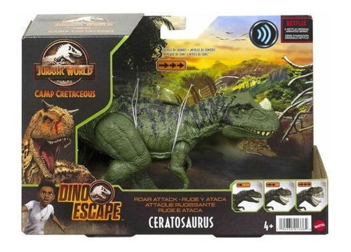 Ceratosaurus Jurassic World foge e ataca a figura da Mattel