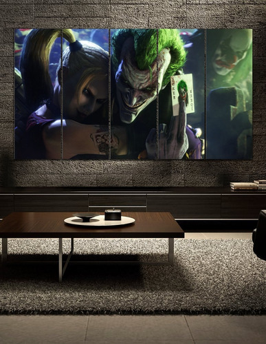 Cuadro Joker Harley Quinn Arkham Asylum Poliptico Canvas Art