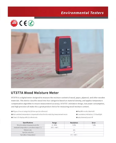 Medidor de humedad de madera UNI-T UT377A