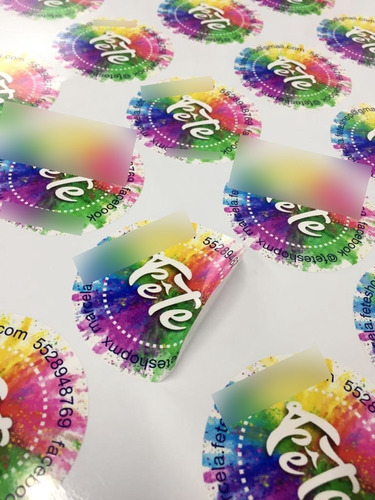100  De 10x10cm Stickers Vinil Blanco-transparente + Envio