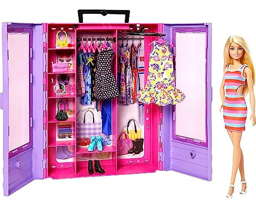 Muñeca Barbie Con Closet De Lujo Y Accesorios Barbie ;o