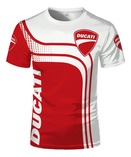 Camiseta De Manga Corta Con Estampado 3d Ducati