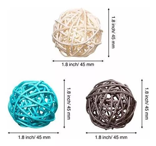 Yaomiao 15 Pieces Wicker Rattan Balls Decorative Orbs Vase Fillers for  Craft, Party, Valentine's Day, Wedding Table