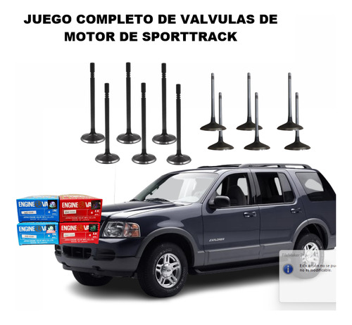 Juego Valvulas Motor Ranger 4.0 V6 12v 03-04 3 Y 4 Cadenas