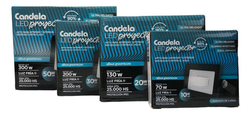 Proyector Led 50w Luz Fria - Candela