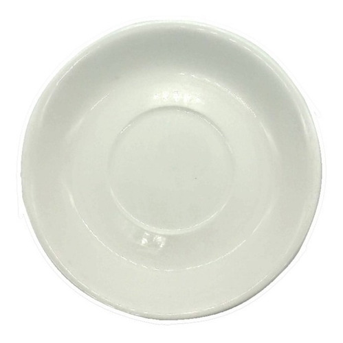 Set X6 Plato Platillo Café O Te 11cm Cerámica Blanca