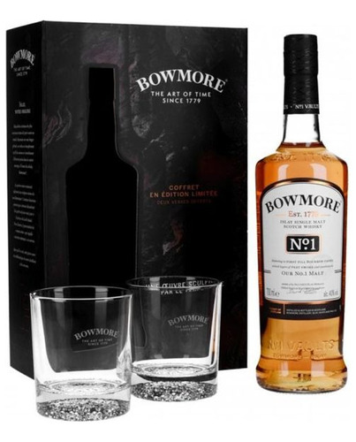 Whisky Bowmore N°1 700cc + 2 Vasos - Oferta