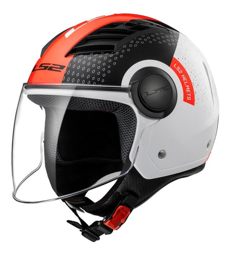 Casco Ls2 Of562 Airflow Condor Blanco Negro Rojo / Ece22.05