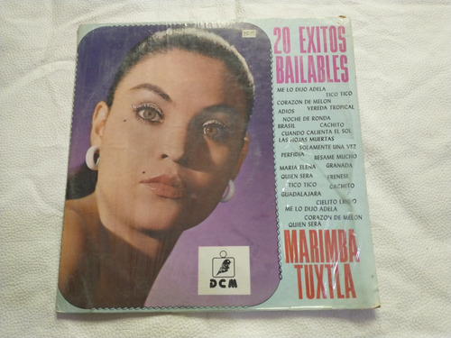 Marimba Tuxtla  20 Éxitos Bailables  Lp Vinilo Disco.